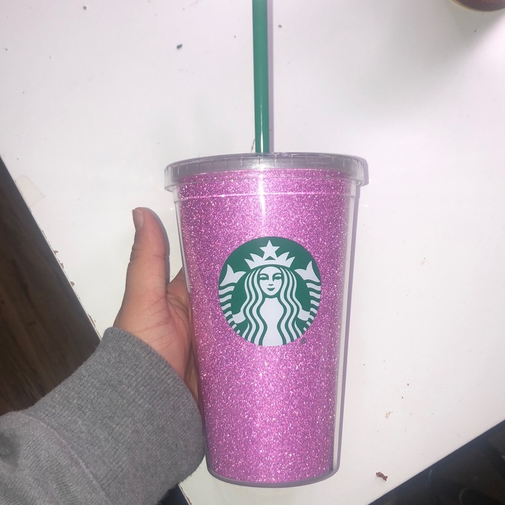 Shimmery pink/purple Starbucks tumbler☕️